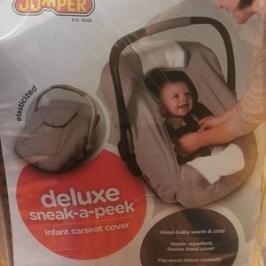 Jolly jumper duluxe sneak a peek infant car seat cover
